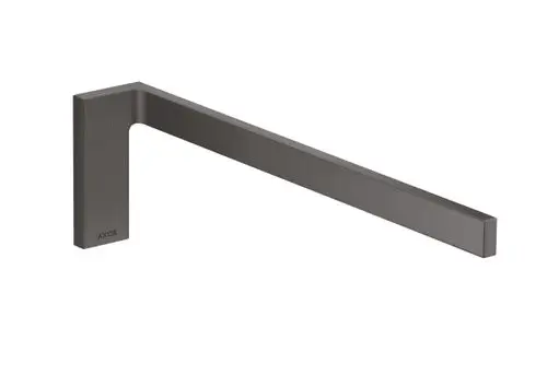 Handtuchhalter in rechteckiger Form, aus gebürstetem schwarzem Chrom, mit klaren Linien und modernem Design, von der Marke AXOR.